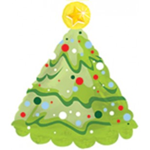 Holiday Christmas Tree Large Balloon